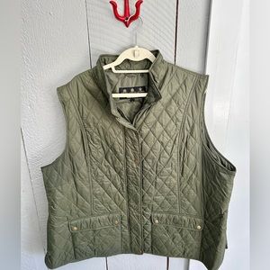 Barbour Vest 3X Olive Green. Like New Condition.